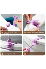 Omilife Mantar Tasarımlı Hijyenik Klozet Kaldırma Aparatı 1 Adet Fenomen Ürün Lila