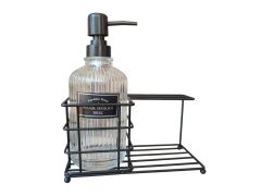 Krd Home Sıvı Sabunluk Otantik Metal Standlı Siyah