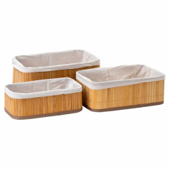Mitra Sepet Bambu Katlanır 3 Lü Oval - Ahşap
