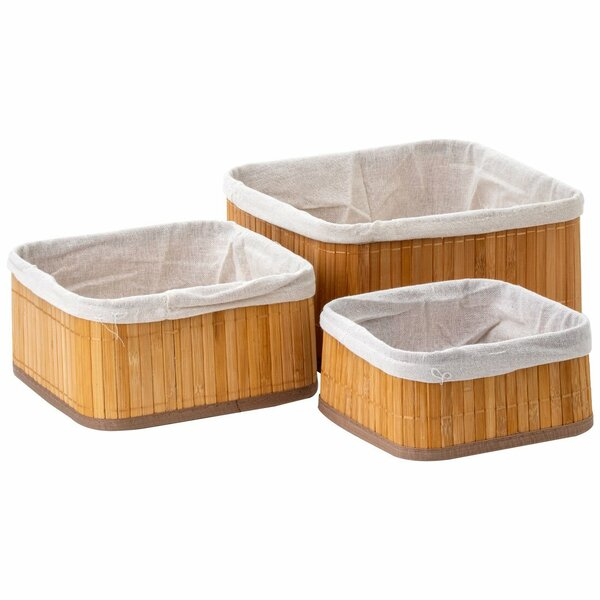 Mitra Sepet Bambu Katlanır 3 Lü Oval - Ahşap