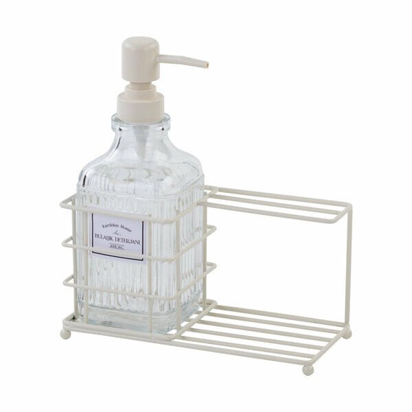 Krd Home Sıvı Sabunluk Otantik Metal Standlı Krem