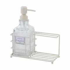 Krd Home Sıvı Sabunluk Otantik Metal Standlı Krem