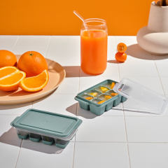Dünya Buz Kalıbı Silikon Mini Kapaklı 3 Lü Su Yeşili