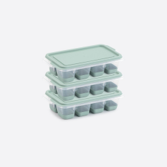 Dünya Buz Kalıbı Silikon Mini Kapaklı 3 Lü Su Yeşili