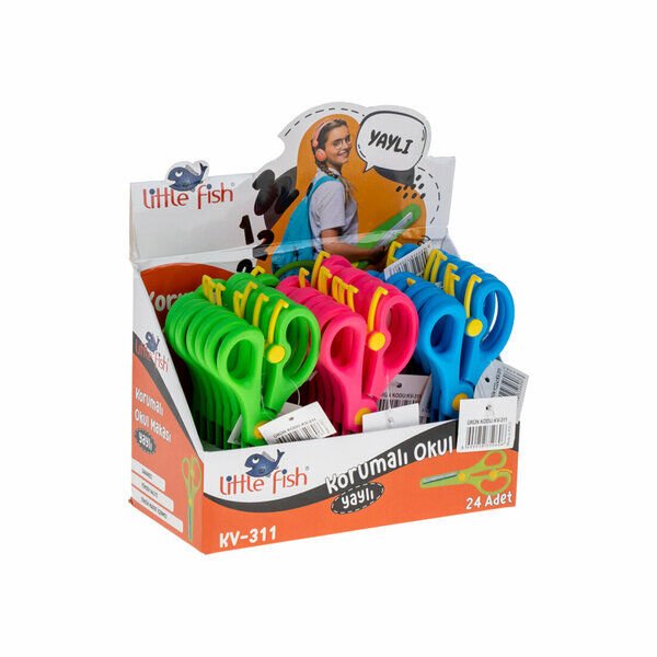 Little Fish Okul Makası Korumalı Yaylı