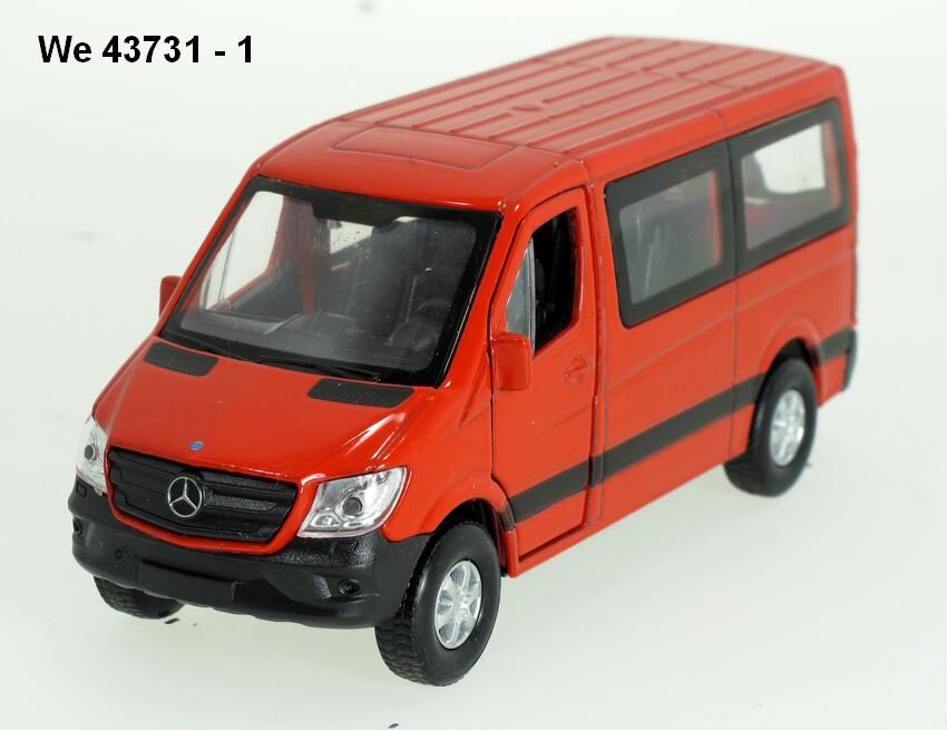 Welly Araba Metal Çek Bırak Mercedes Sprinter Kırmızı