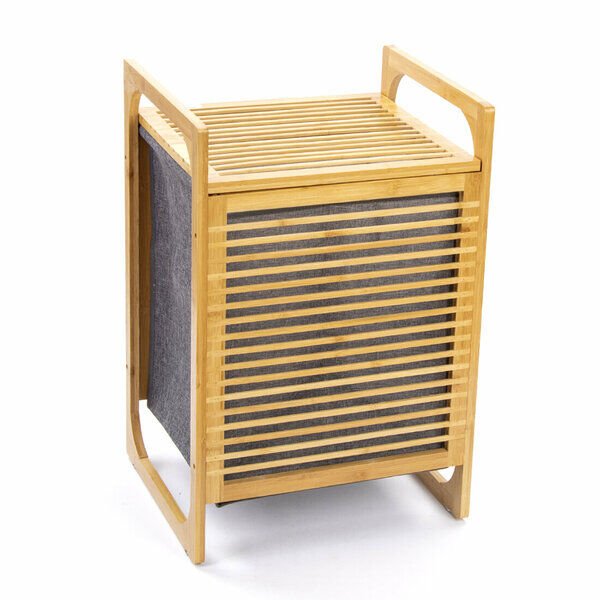 İvory Çamaşır Sepet Banyo Bambu 1 Bölmeli