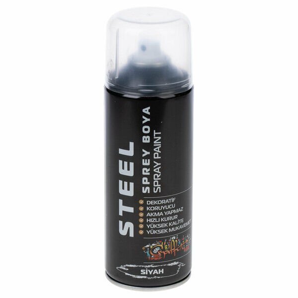 Steel Sprey Boya  400 Ml Siyah