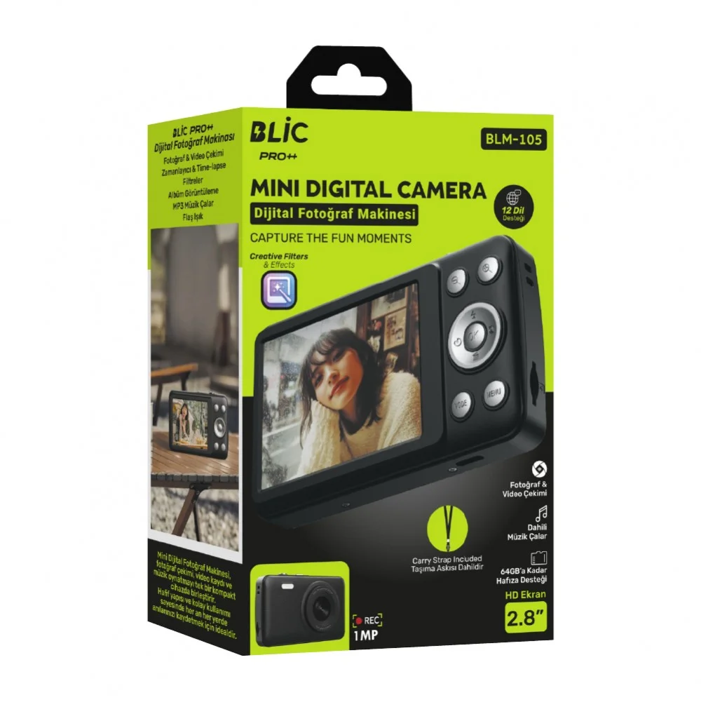 Blic Blm-105 Mini Dijital Fotoğraf Makinesi Siyah