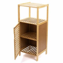 İvory Banyo Dolabı Dekoratif Bambu