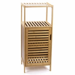 İvory Banyo Dolabı Dekoratif Bambu