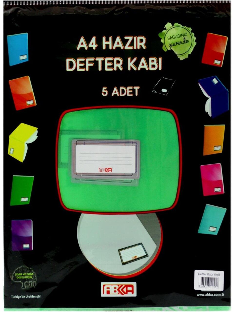 Abka Defter Kabı A4 5 Li Yeşil