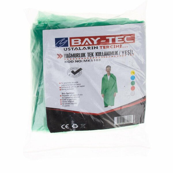 Baytec Yağmurluk Düğmeli Tek Kullanımlık 61Gr Yeşil