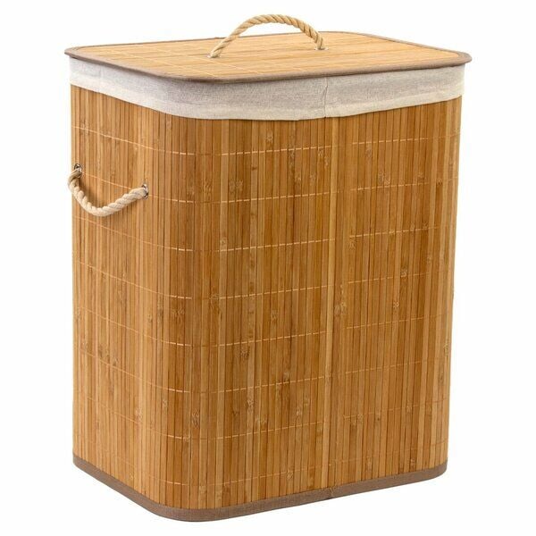 Krd Home Çamaşır Sepeti Bambu Katlanır