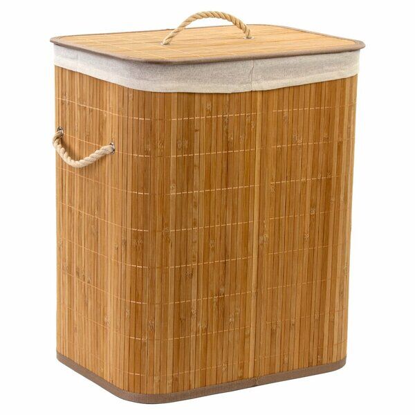 Krd Home Çamaşır Sepeti Bambu Katlanır