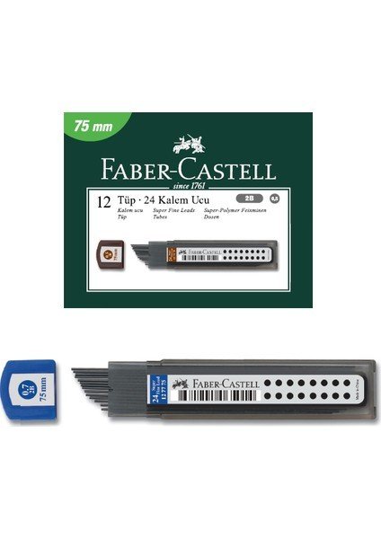 Faber Süper Fine Kalem Ucu 0.7 Mm 75 Mm Siyah