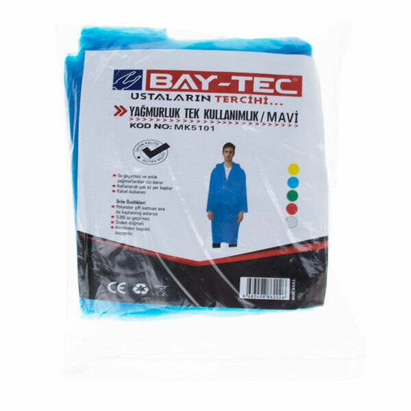 Baytec Yağmurluk Düğmeli Tek Kullanımlık 61Gr Mavi