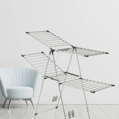Cıngıllıoğlu Crystal Cc-405 Çamaşır Kurutmalığı Çift Katlı Gümüş