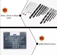 Revello 300 Parça Çantalı Matkap Ucu Ve Dübel Seti
