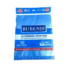 Rubenis Kitap Kabı Yapışkanlı Buzlu A4 Sarı 10 Lu Mavi