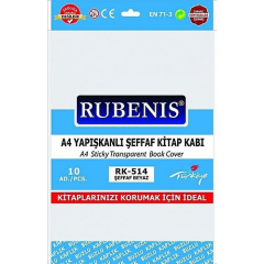 Rubenis Kitap Kabı Yapışkanlı Buzlu A4 Sarı 10 Lu Şeffaf
