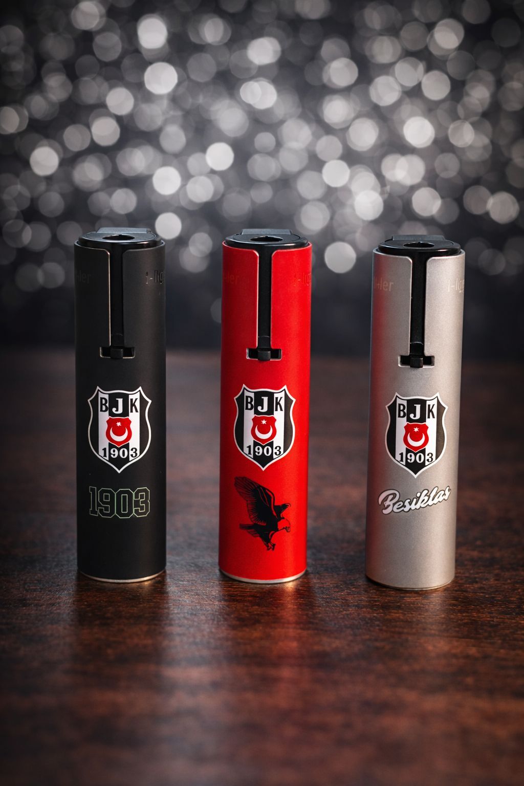 İ-Lighter Çakmak Manyetolu Turbo Taraftar Beşiktaş Metal Kılıflı Siyah