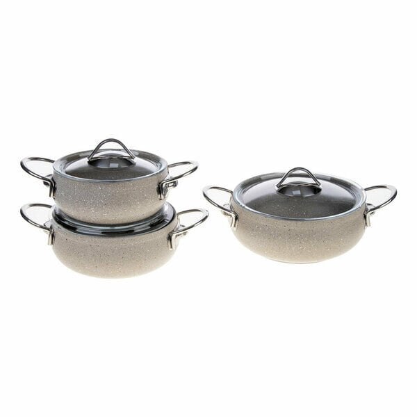 Vivaldi Eco Granit 3mm Güveç 6 Parça Set Açık Gri