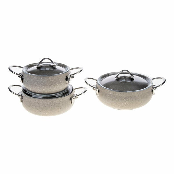 Vivaldi Eco Granit 3mm Güveç 6 Parça Set Açık Gri