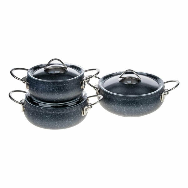 Vivaldi Eco Granit 3mm Güveç 6 Parça Set Koyu Gri