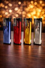 İtalyano Çakmak Pürmüzlü Işıklı Parlak Metal Uzun