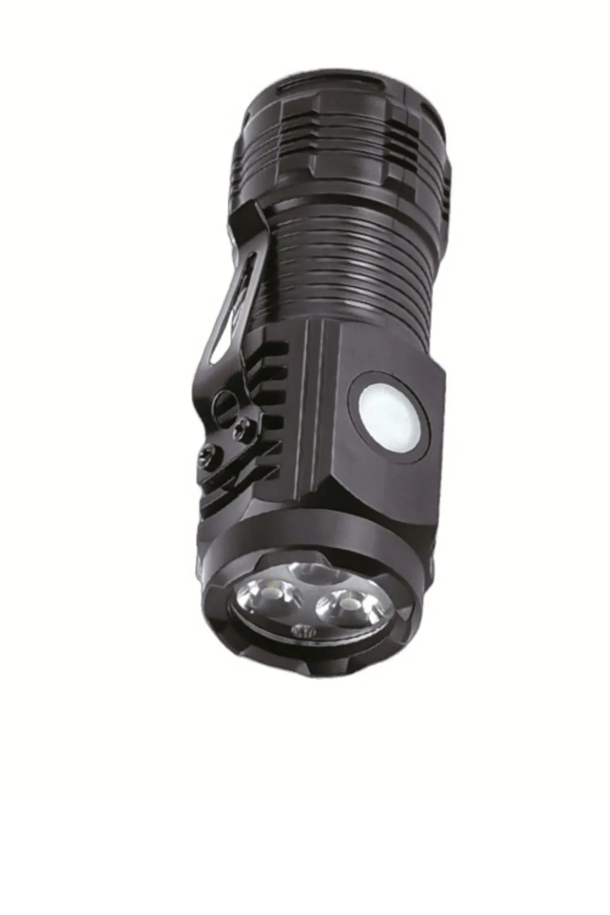 Sdr Hs-2401 Led Flaşörlü Sos Fonksiyonlu Seviyeli Şarjlı Mini Kamp El Feneri Siyah
