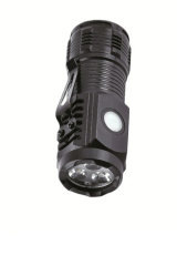Sdr Hs-2401 Led Flaşörlü Sos Fonksiyonlu Seviyeli Şarjlı Mini Kamp El Feneri Siyah