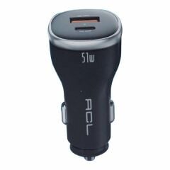 Acl Ac-104 Araç Şarj Aleti Pd Type-C 6 A 51 W Usb C-A