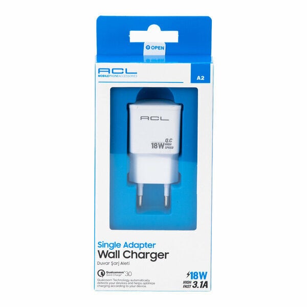 Acl A2 Şarj Başlık Adaptör Ev Usb 3.1 A 18 W Q 3 3 A