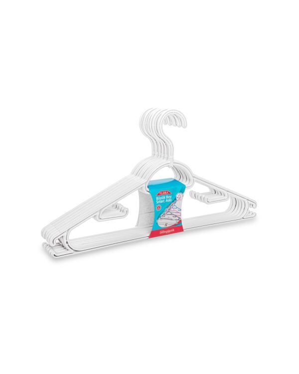 Flora F312 Büyük Boy Smart Askı 6'Lı Beyaz
