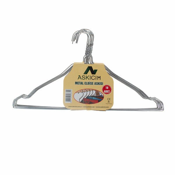 Askıcım Metal Elbise Askısı 10 Lu