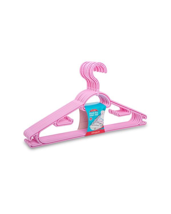 Flora F312 Büyük Boy Smart Askı 6'Lı Pembe