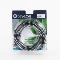 Beyazsu Duş Hortumu Plastik Eko Bilisterli Zebra Siyah