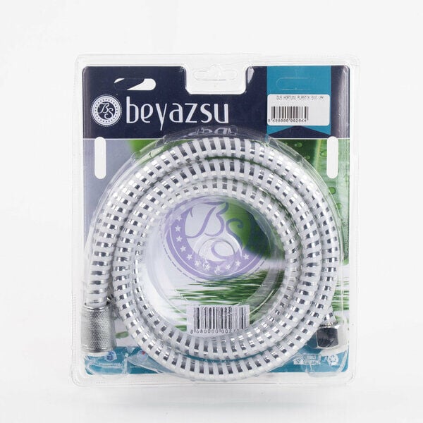 Beyazsu Duş Hortumu Plastik Eko Bilisterli Zebra Beyaz