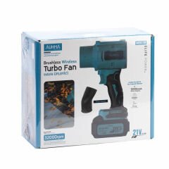 Auhma Turbo Hava Üfleyici Kurutucu Başlıklı 21V 2x1.200 Bataryalı AHV-18 Turkuaz