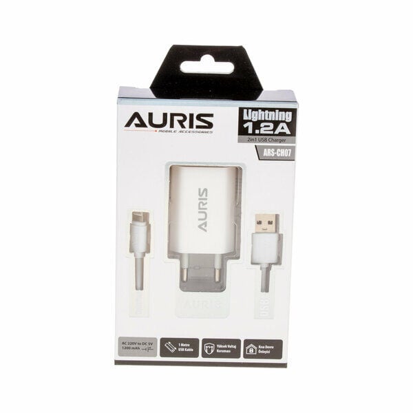 Auris Ch07 Şarj Aleti Ev Usb Lightning X 1.2 A