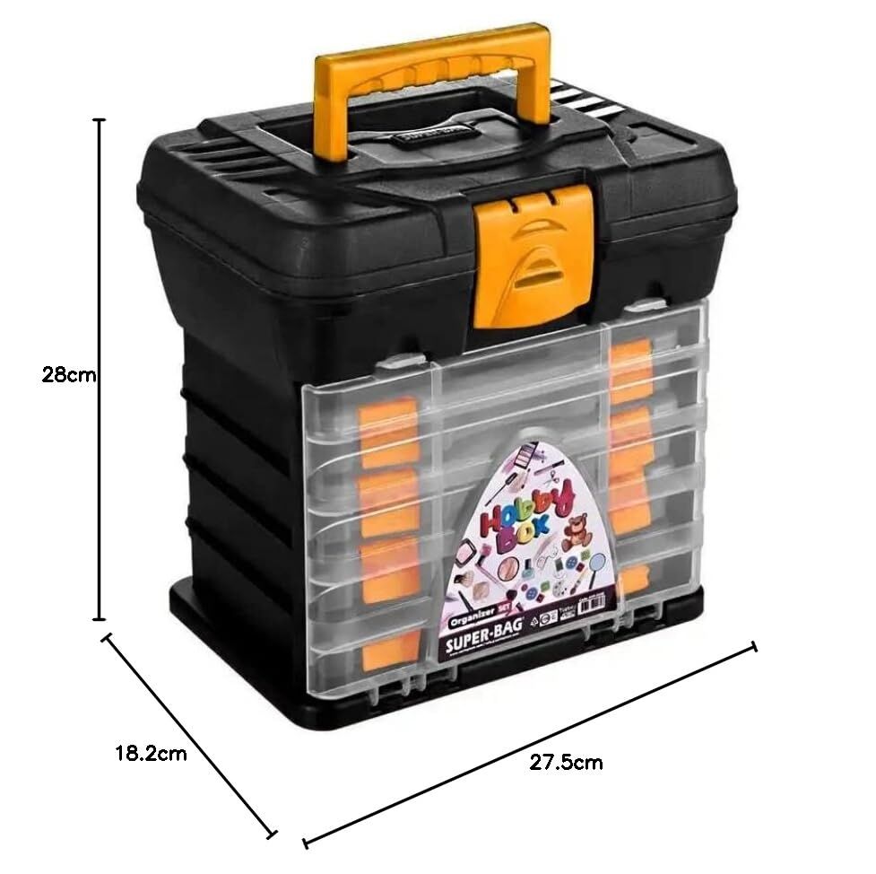 Süper Bag Hobby Organizerli Çanta Siyah