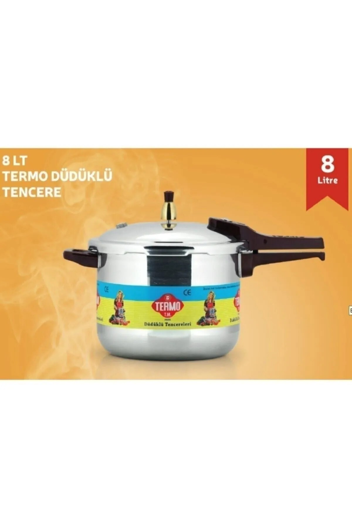 Termo Düdüklü Tencere 8 Lt Gümüş