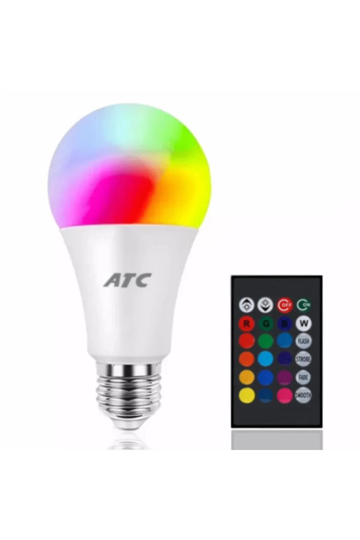 Atc Led Ampül Kumandalı 9 W Karışık Renkli