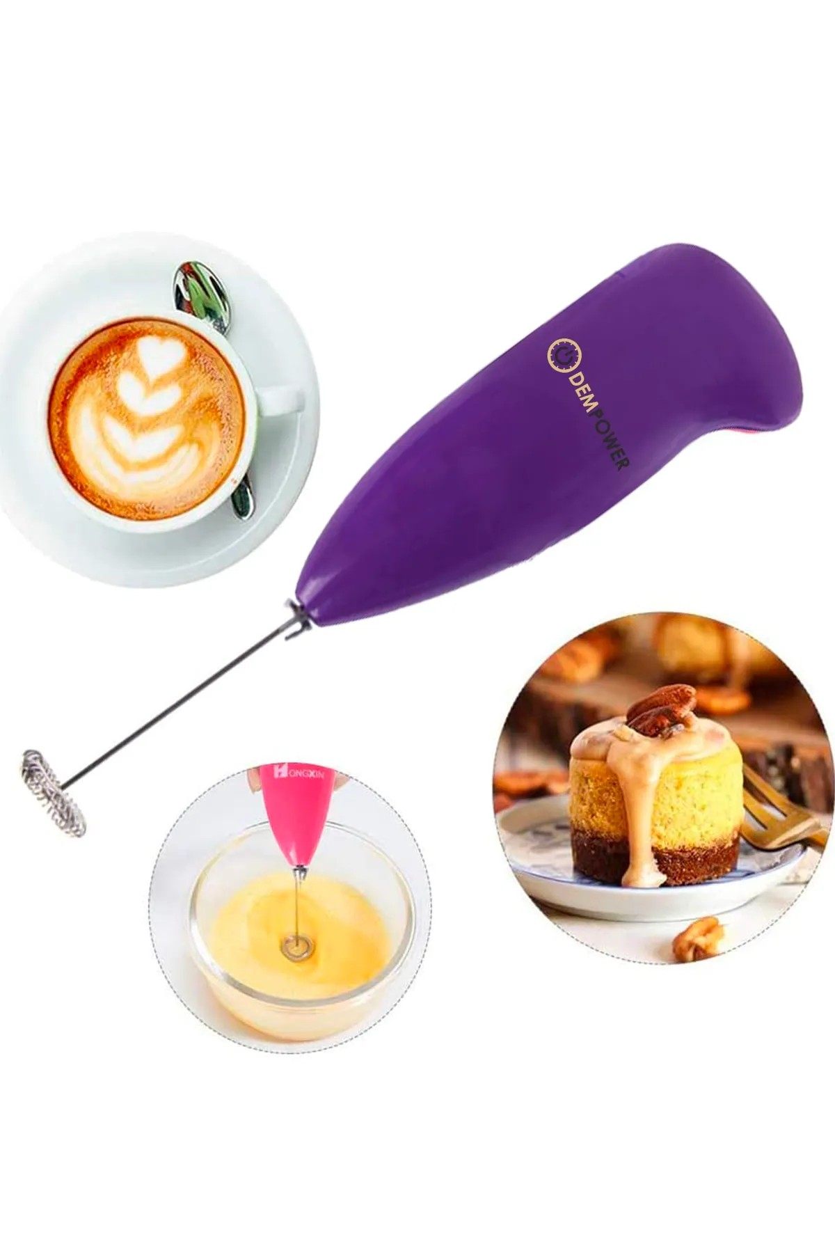Dempower Dp-32 Pilli Mini Mikser Çırpıcı Kahve Süt Köpürtücü