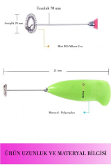 Dempower Dp-32 Pilli Mini Mikser Çırpıcı Kahve Süt Köpürtücü