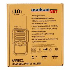 Aselsan A446C1 Lisanssız Tekli El Telsizi 16 Kanal 10 Km