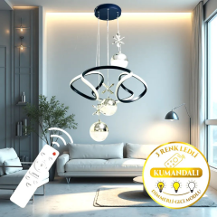 Avize Dron Gümüş 3 Toplu