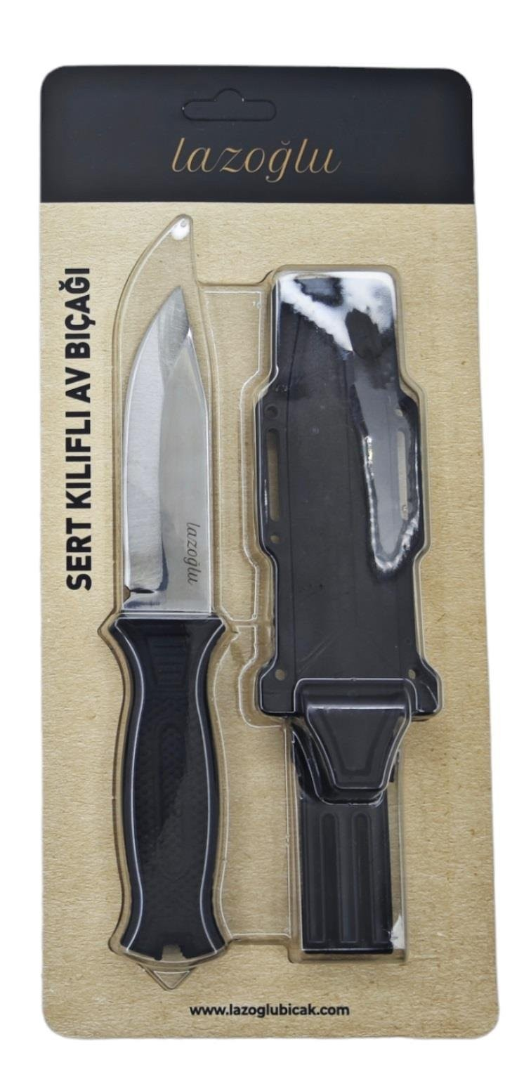 Lazoğlu El Yapımı Sert Kılıflı Av Kamp Bıçağı