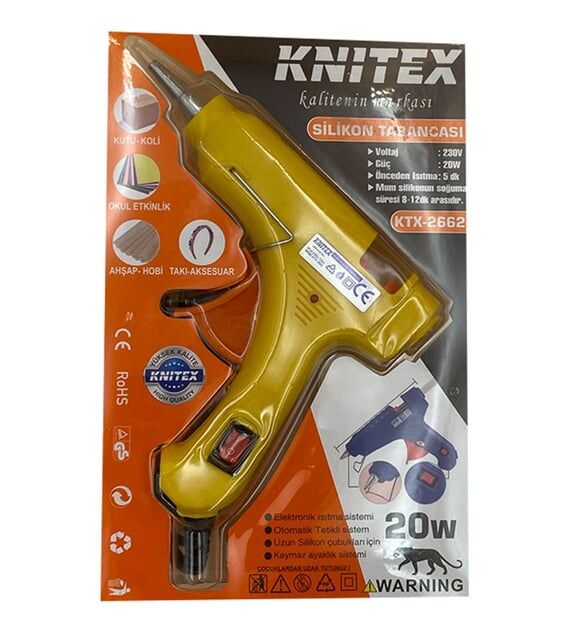 Kinetex Ktx-2662 İnce Silikon Tabancası 20 W Sarı